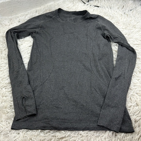 Lululemon Swiftly Tech Tank Striped Heathered Grey - Picture 1 of 5